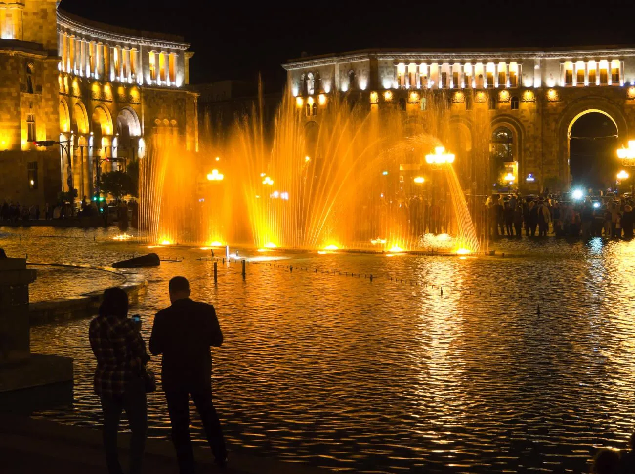 Musical fountain design, water features, technology, sound, lighting