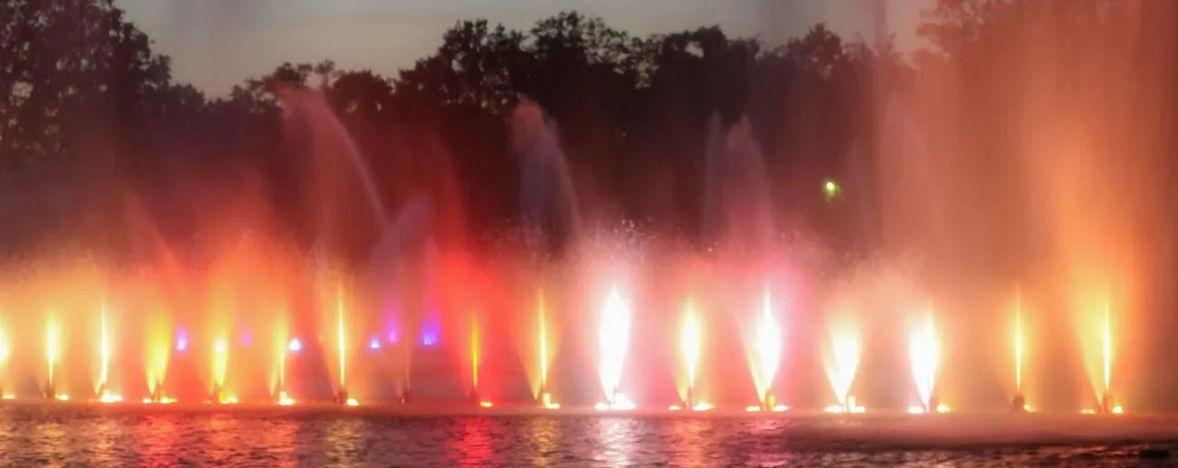 Musical fountains, water features, interactive design