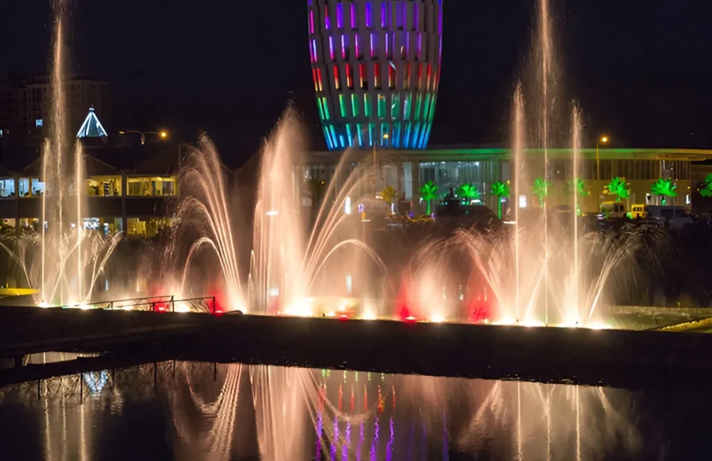 Iconic Millennium Park Fountains with Artistic Water Displays