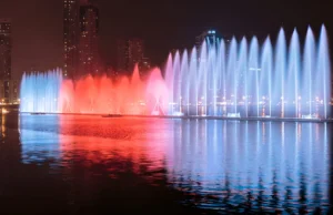 Global Village Fountains with Water, Music & Lights