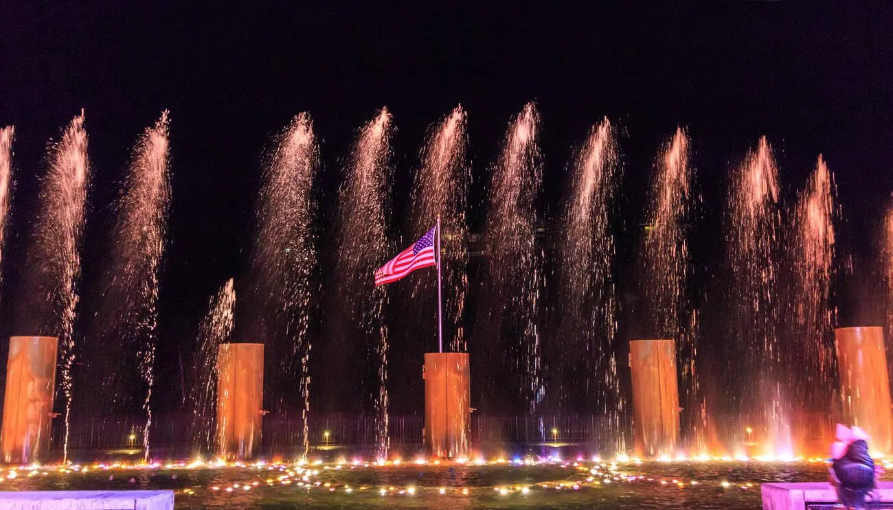 Umm Al Emarat Park fountains with synchronized water, music, and nature