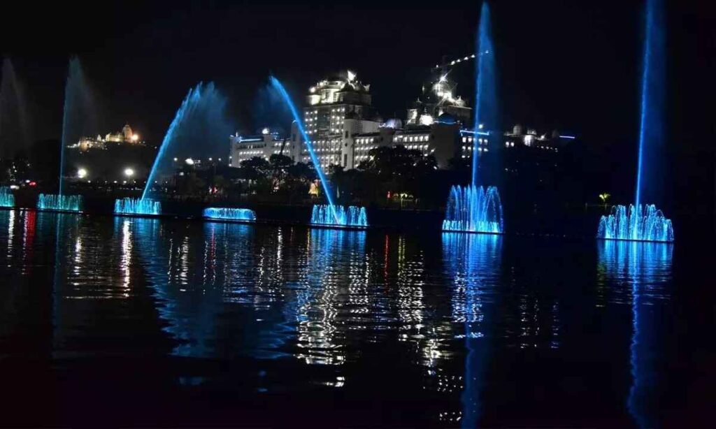 Floating Musical Fountain Durgam Cheruvu Hyderabad