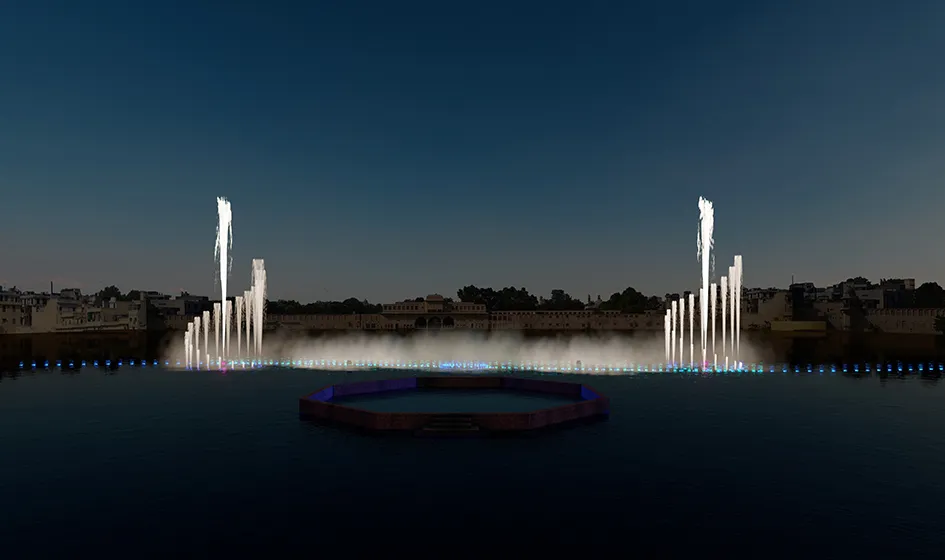Aqua screen Projection Show, Talkatora lake, Jodhpur, Rajasthan