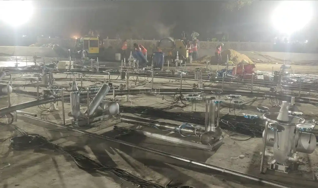 Musical Fountain Show installation, Relience, Jamnagar, Gujarat