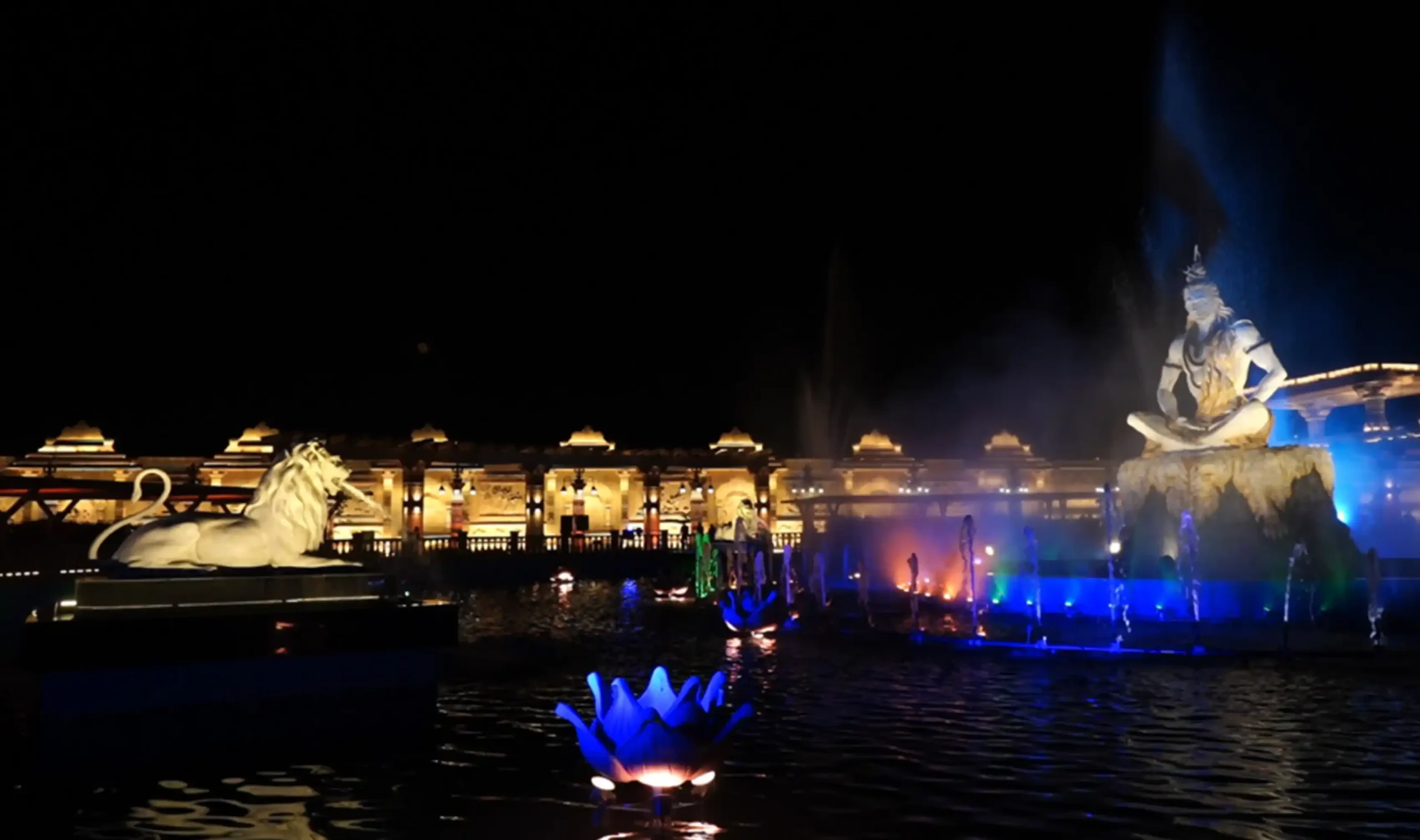 Water Projection and Lotus Fountain, Mahakal Lok, Ujjain, MP