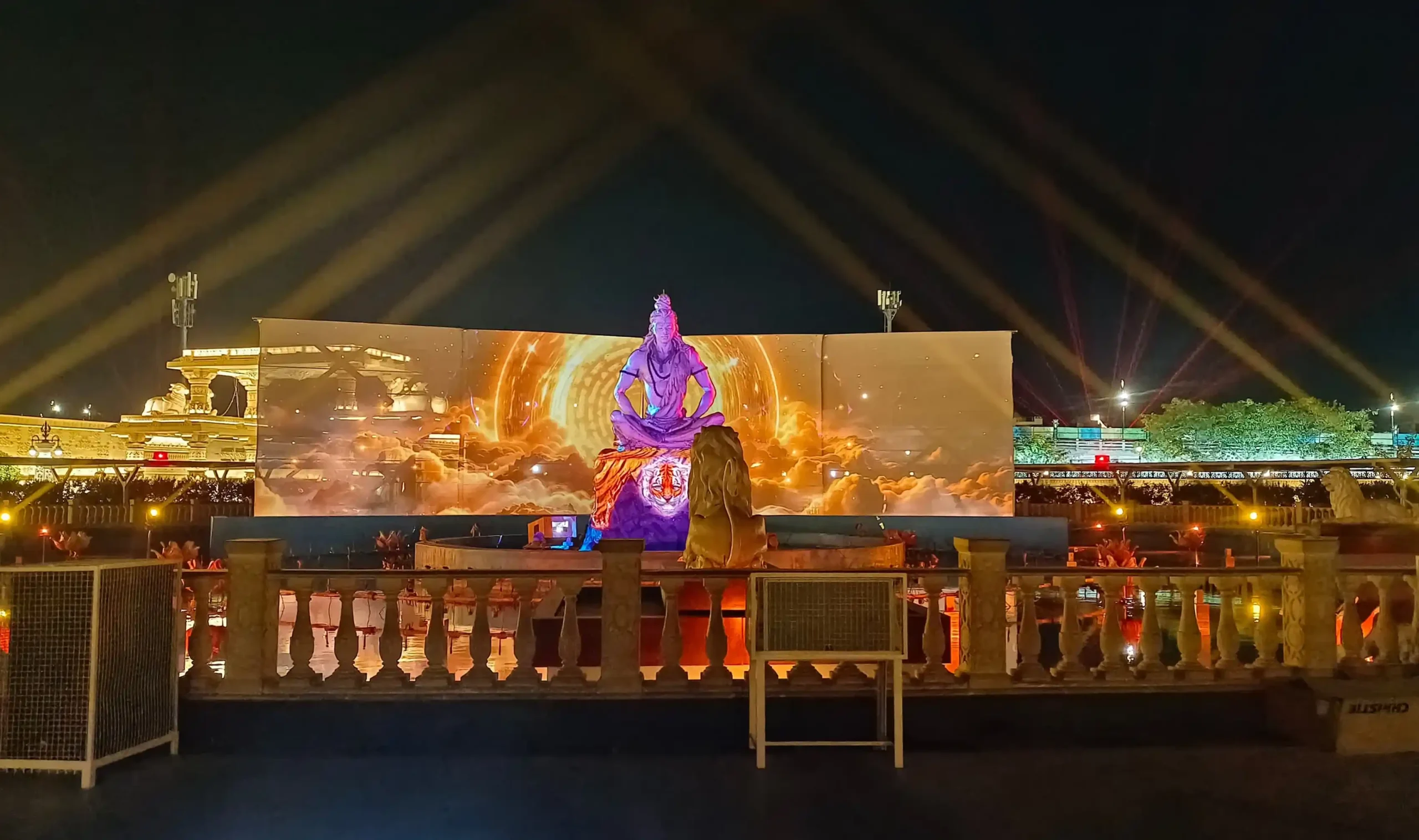 Water Projection and Lotus Fountain, Mahakal Lok, Ujjain, MP